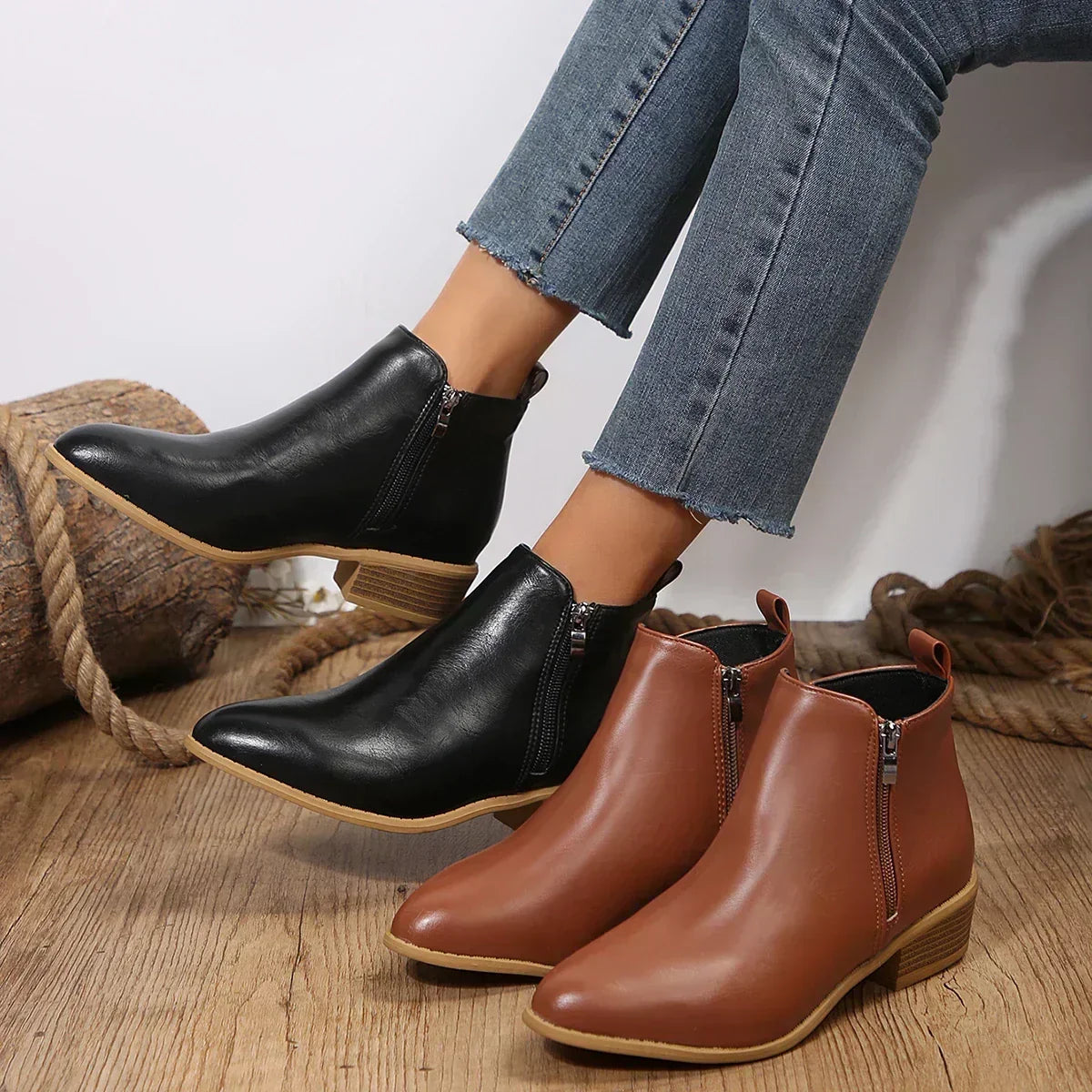 Women's Heeled Ankle Boots Cushioned