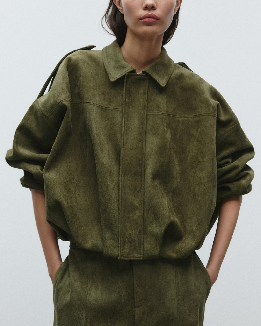 Women's Cropped Suede Jacket
