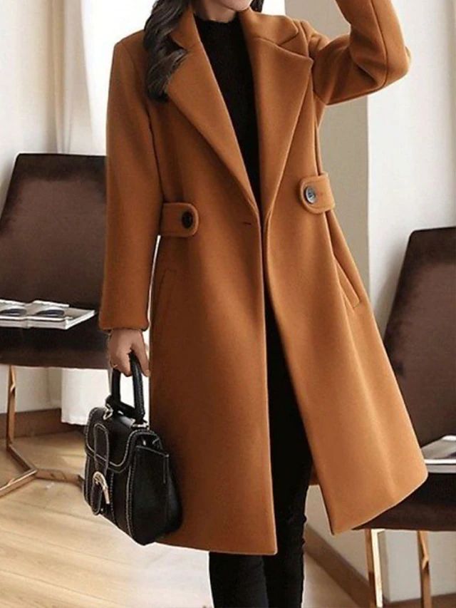 Women's Structured Long Trench Coat