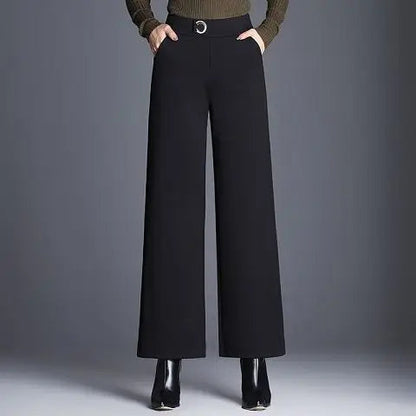 Women's Check Wide-Leg Trousers