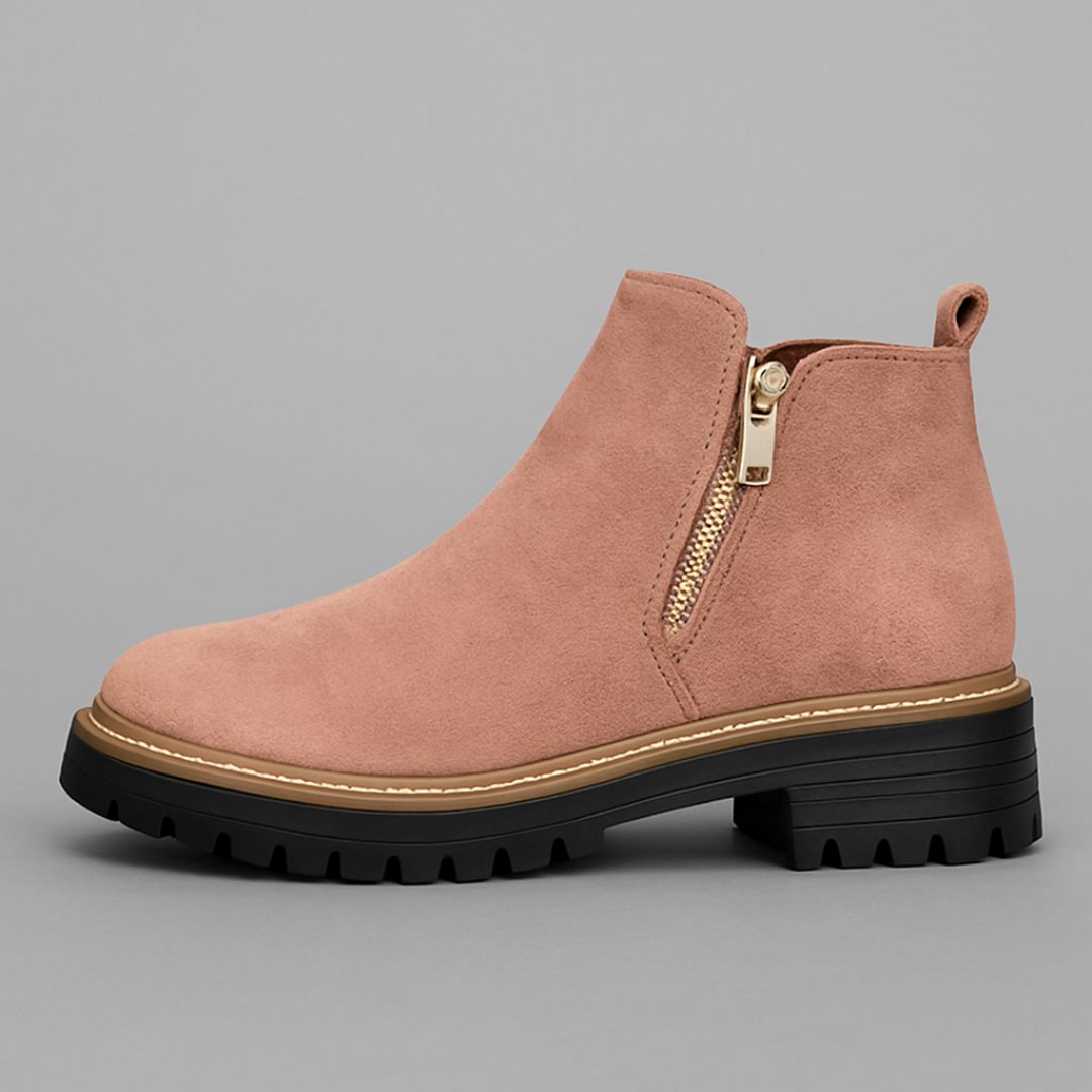 Women's Chunky Suede Ankle Boots Cushioned