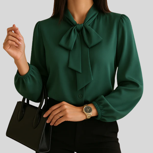 Women's Bow Tie-Neck Blouse