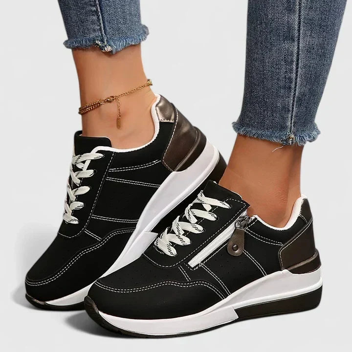 Women's Orthopaedic Platform Lace-Up Trainers Cushioned