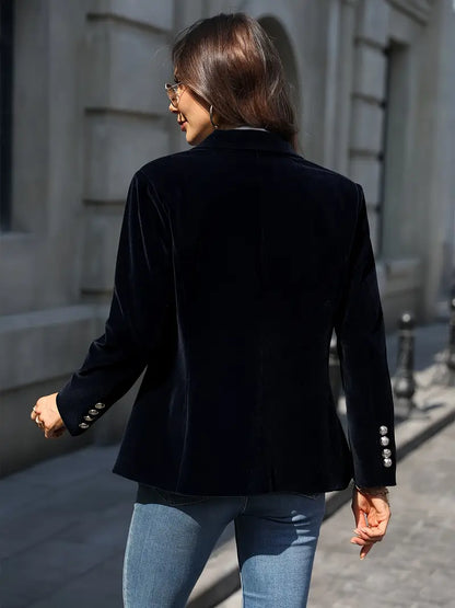 Women's Single-Button Closure Work Blazer