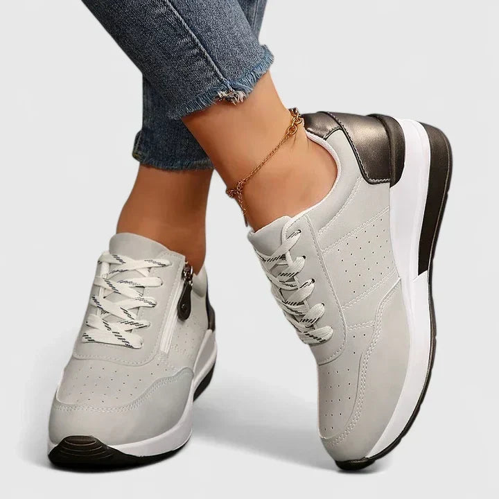 Women's Orthopaedic Platform Lace-Up Trainers Cushioned