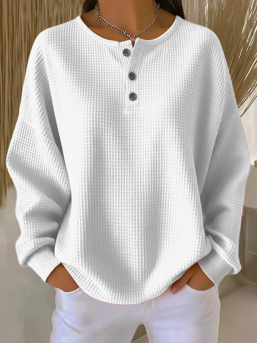 Women's Henley Knitted Jumper