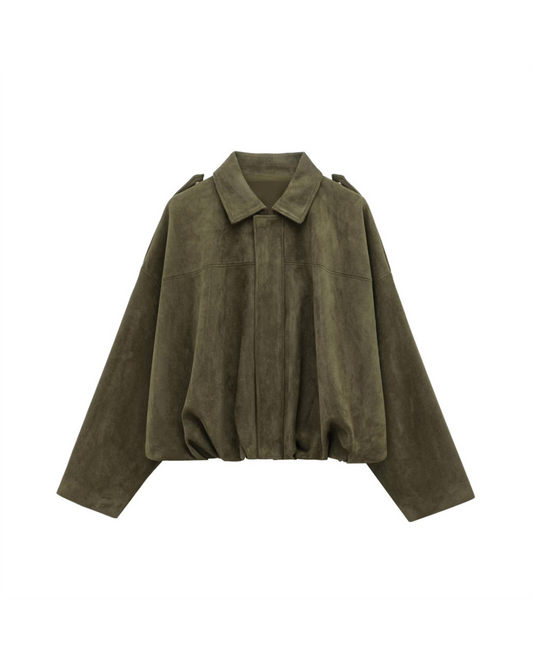 Women's Cropped Suede Jacket