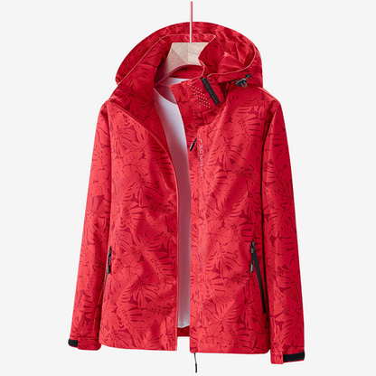 Women's Lightweight Waterproof Windbreaker Jacket Hooded Pockets