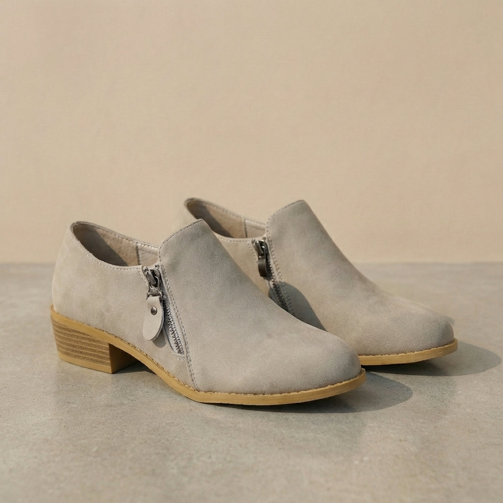 Women's Side-Zip Heeled Ankle Boots Cushioned