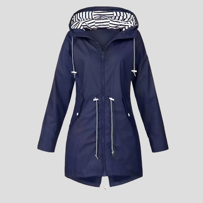 Women's Waterproof Hooded Long Jacket