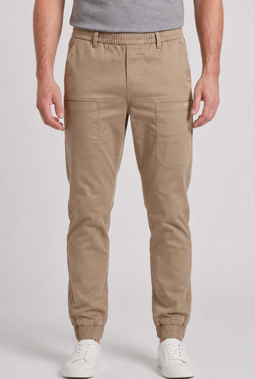 Men's Cargo Trousers Drawstring Waist Pockets