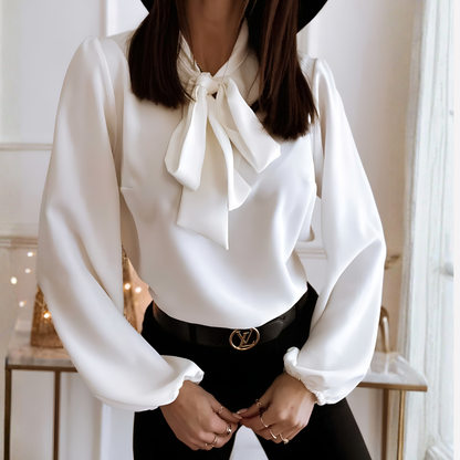 Women's Bow Tie-Neck Blouse