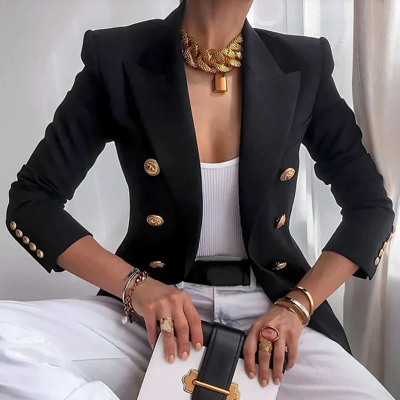 Women's Double-Breasted Office Blazer