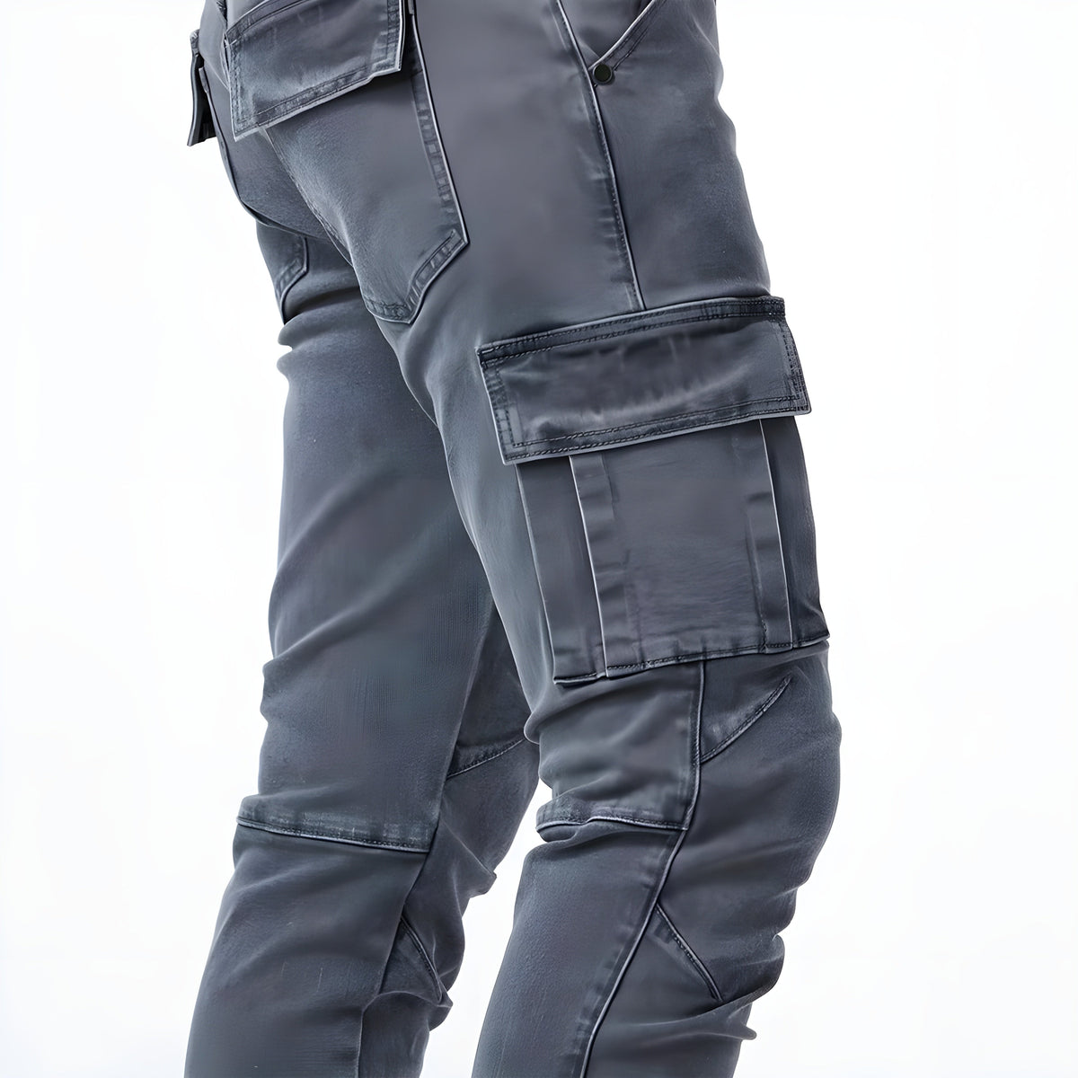 Men's Slim-Fit Multi-Pocket Cargo Trousers
