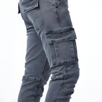 Men's Slim-Fit Multi-Pocket Cargo Trousers