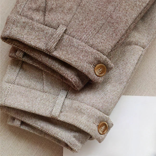 Men's Vintage Pleated High-Waist Trousers