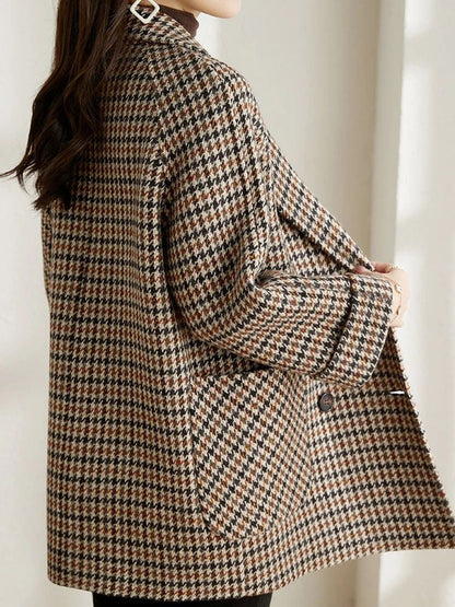 Women's Checked Work Blazer Jacket