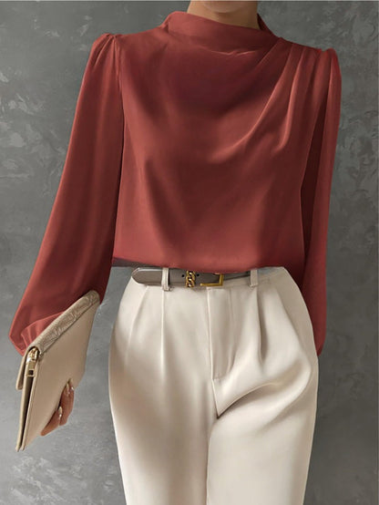 Women's Relaxed-Fit Long-Sleeve Blouse
