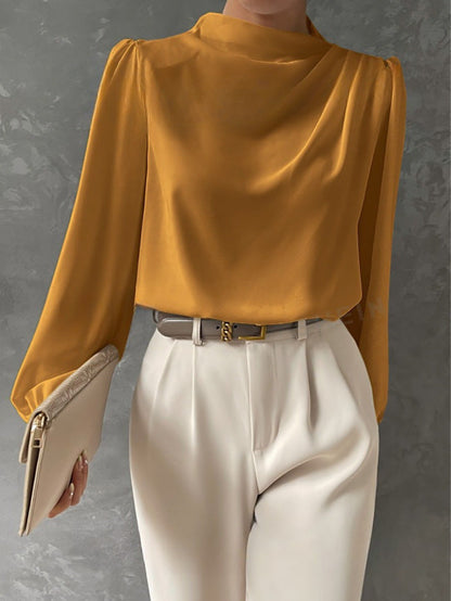 Women's Relaxed-Fit Long-Sleeve Blouse