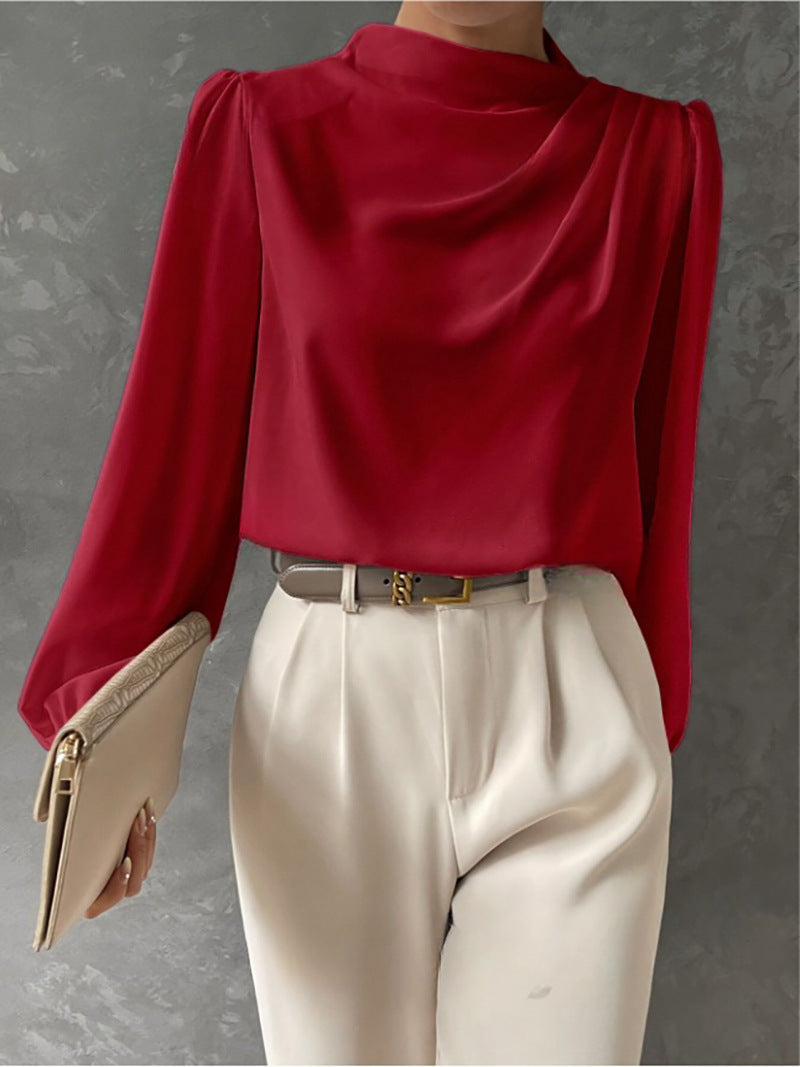 Women's Relaxed-Fit Long-Sleeve Blouse