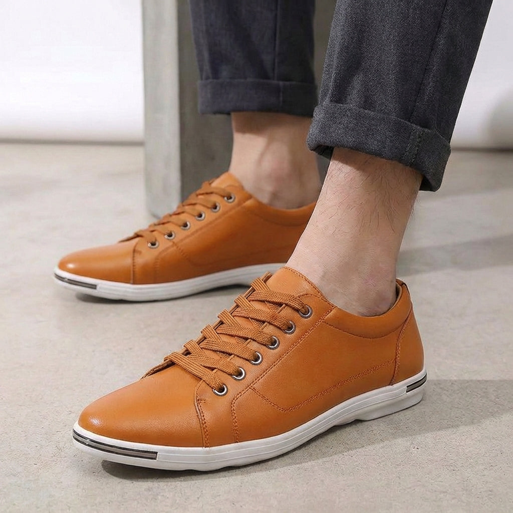 Men's Leather Derby Trainers