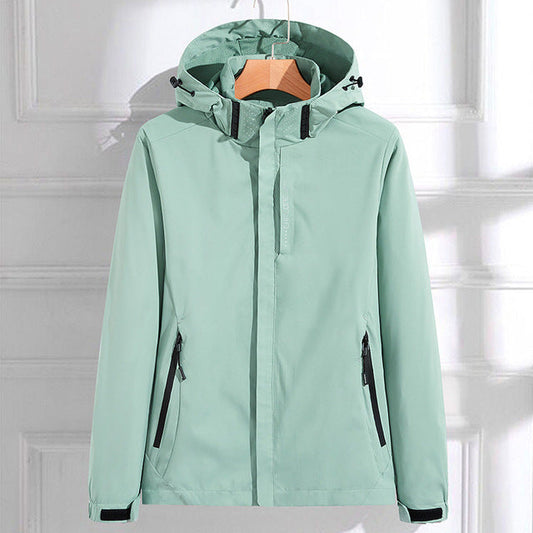 Women's Hooded Waterproof Coat Pockets