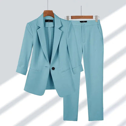 Women's Tailored Blazer and Trouser Two-Piece Set