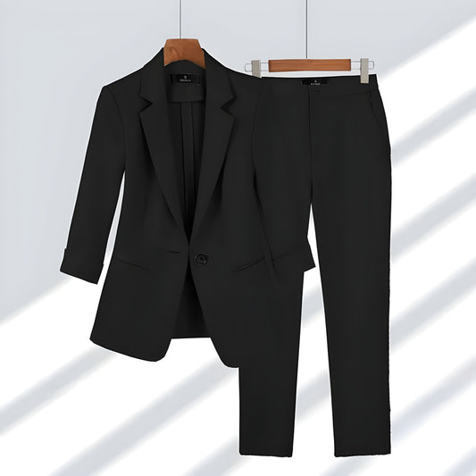 Women's Tailored Blazer and Trouser Two-Piece Set