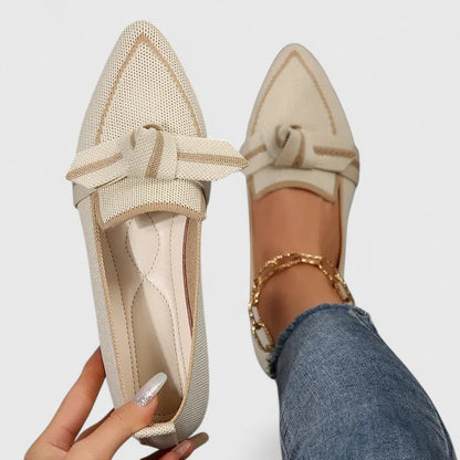 Women's Pointed-Toe Knot Flat Loafers Cushioned