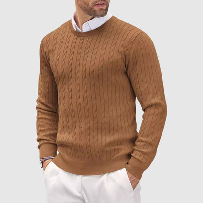 Men's Cable Knit Jumper Slim-Fit