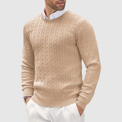 Men's Cable Knit Jumper Slim-Fit