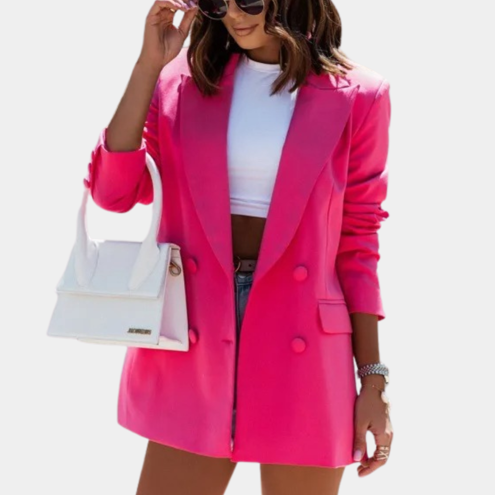 Women's Oversized Double-Breasted Work Blazer