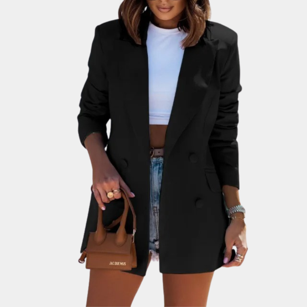 Women's Oversized Double-Breasted Work Blazer
