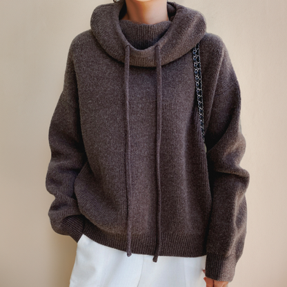 Women's Oversized Cowl-Neck Hoodie