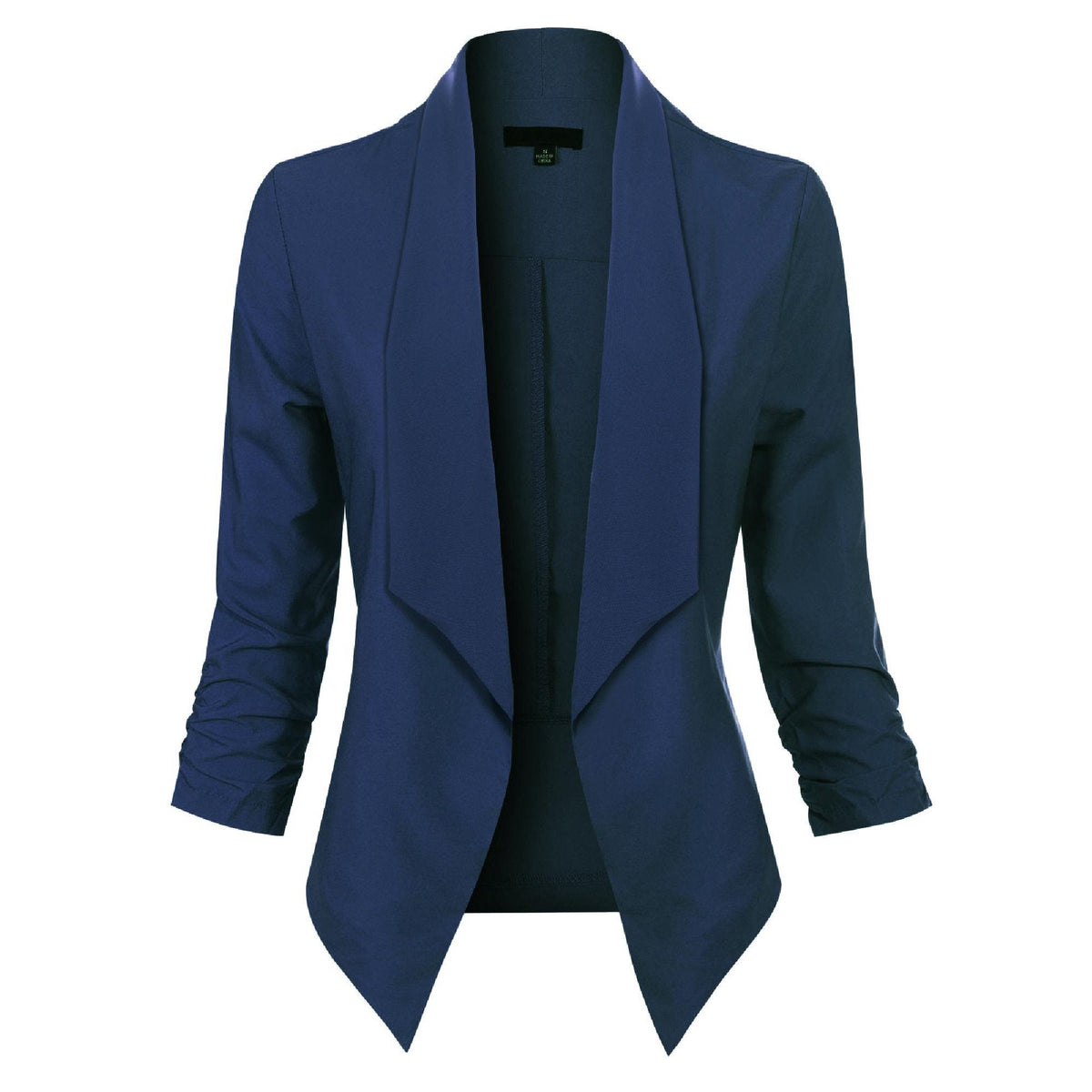 Women's Open-Front Draped Work Blazer