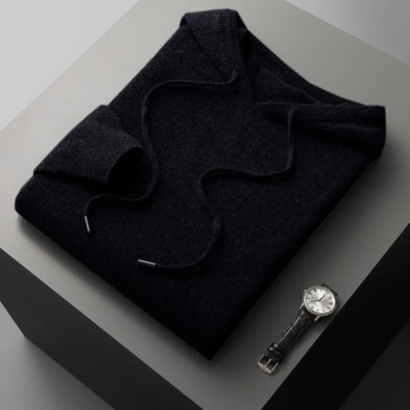 Men's Relaxed-Fit Knit Hoodie