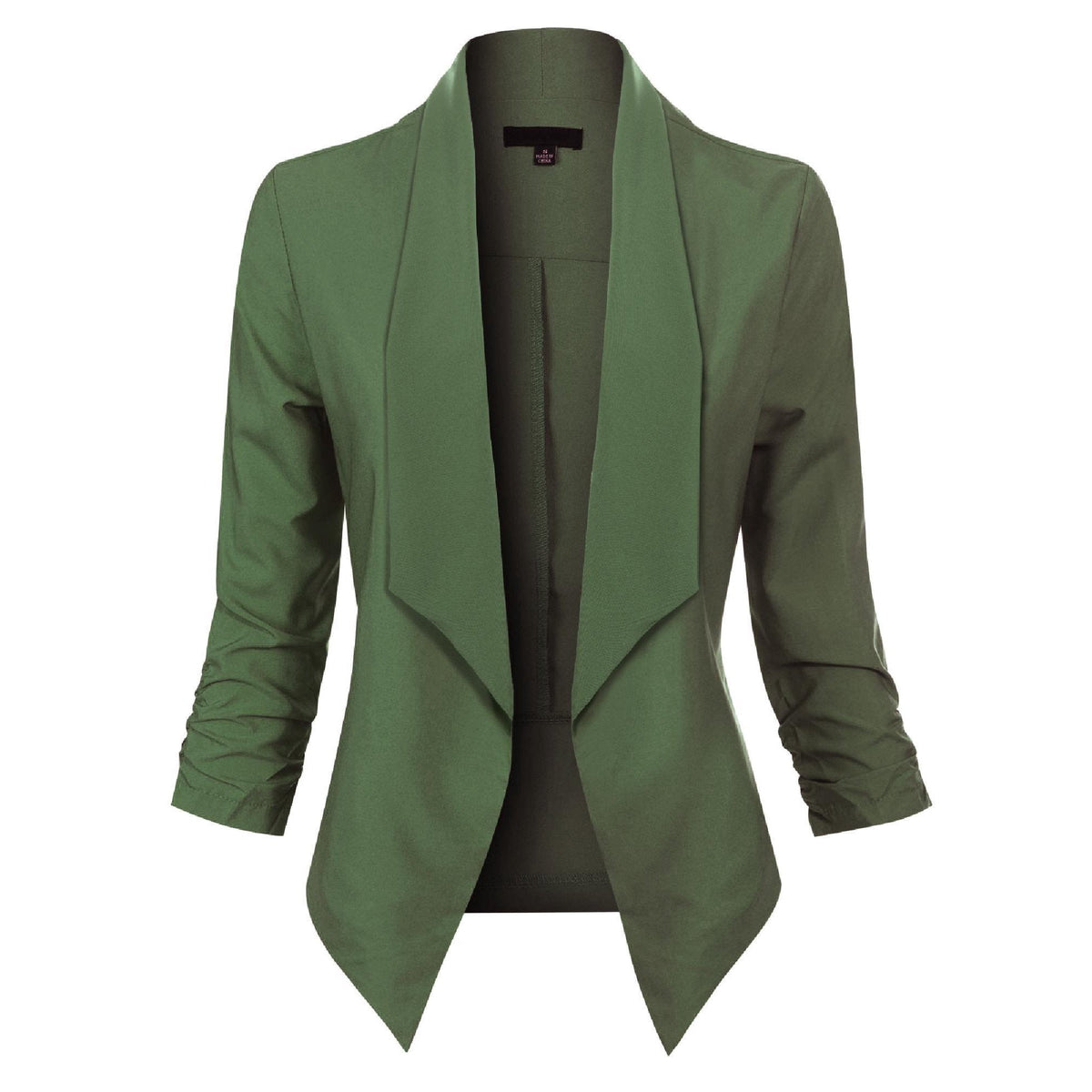 Women's Open-Front Draped Work Blazer