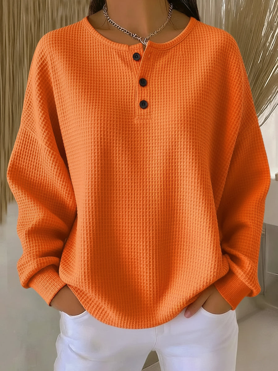 Women's Henley Knitted Jumper