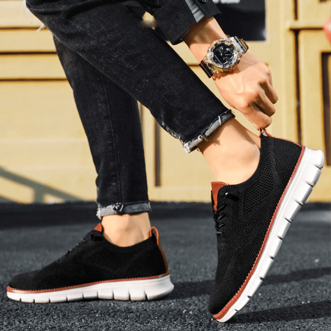 Men's Textured Knit Oxford Trainers