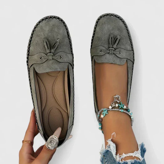 Women's Suede Bow Moccasin Loafers Cushioned