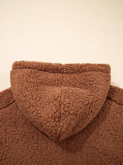 Women's Zip-Up Winter Teddy Jacket Pockets Oversized