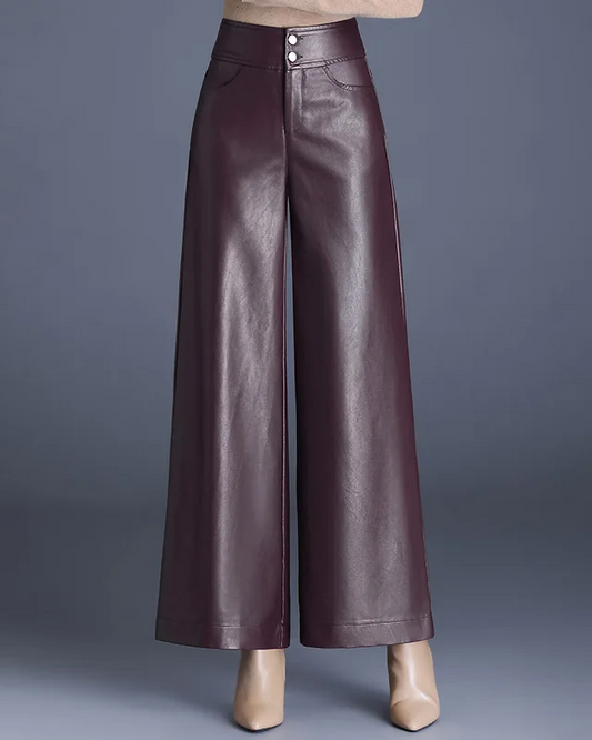 Women's High-Rise Flowing Wide-Leg Trousers