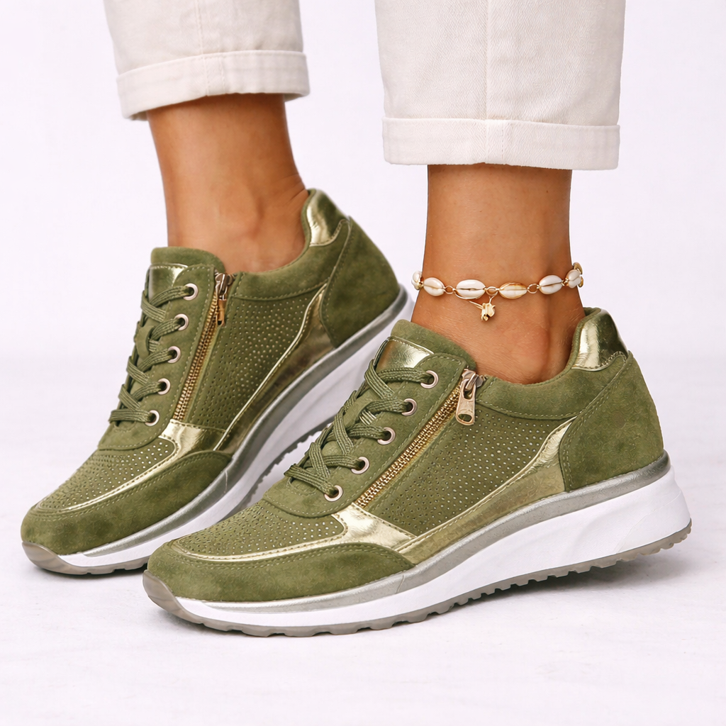 Women's Orthopaedic Wedge Trainers Arch Support Cushioned Lightweight