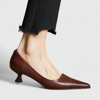 Women's Pointed-Toe Low-Heel Court Shoes
