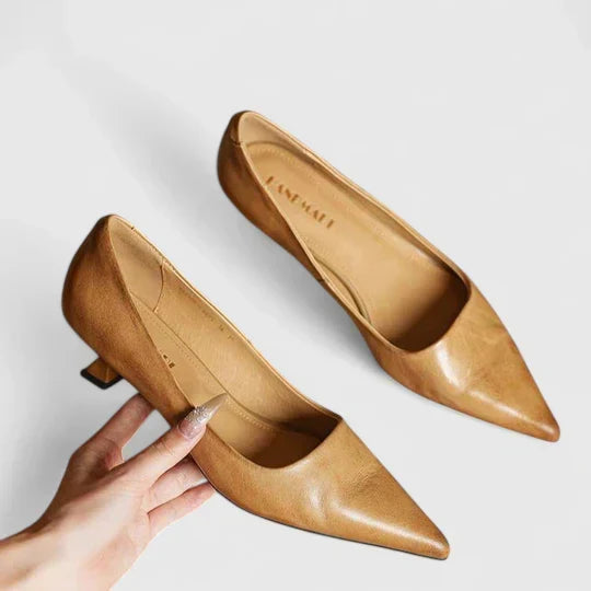 Women's Pointed-Toe Low-Heel Court Shoes