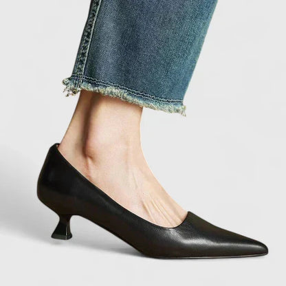 Women's Pointed-Toe Low-Heel Court Shoes
