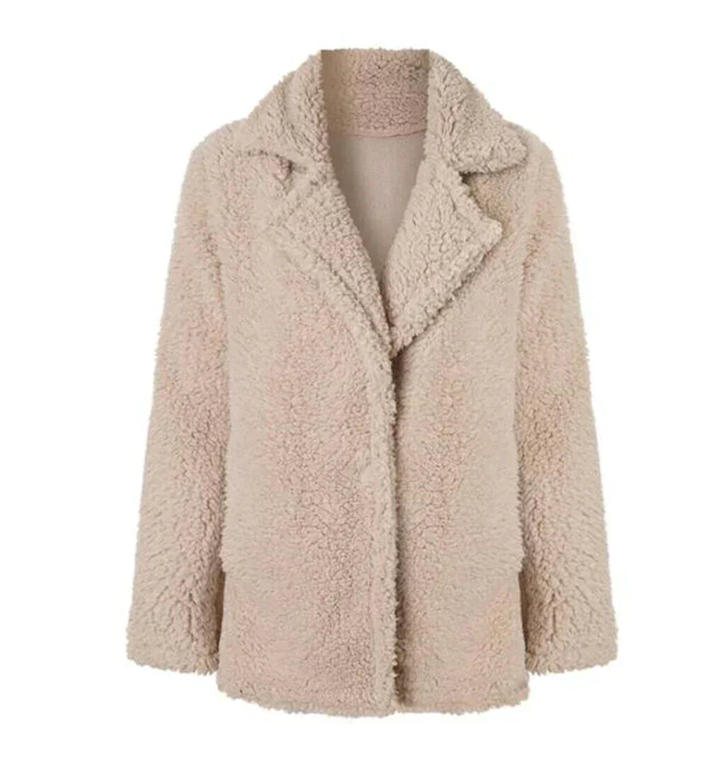 Women's Long Winter Teddy Coat