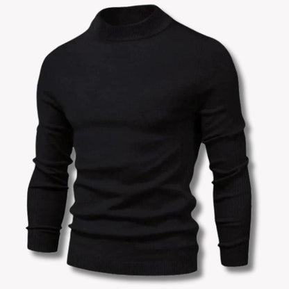 Men's Slim-Fit Mock-Neck Knitted Jumper