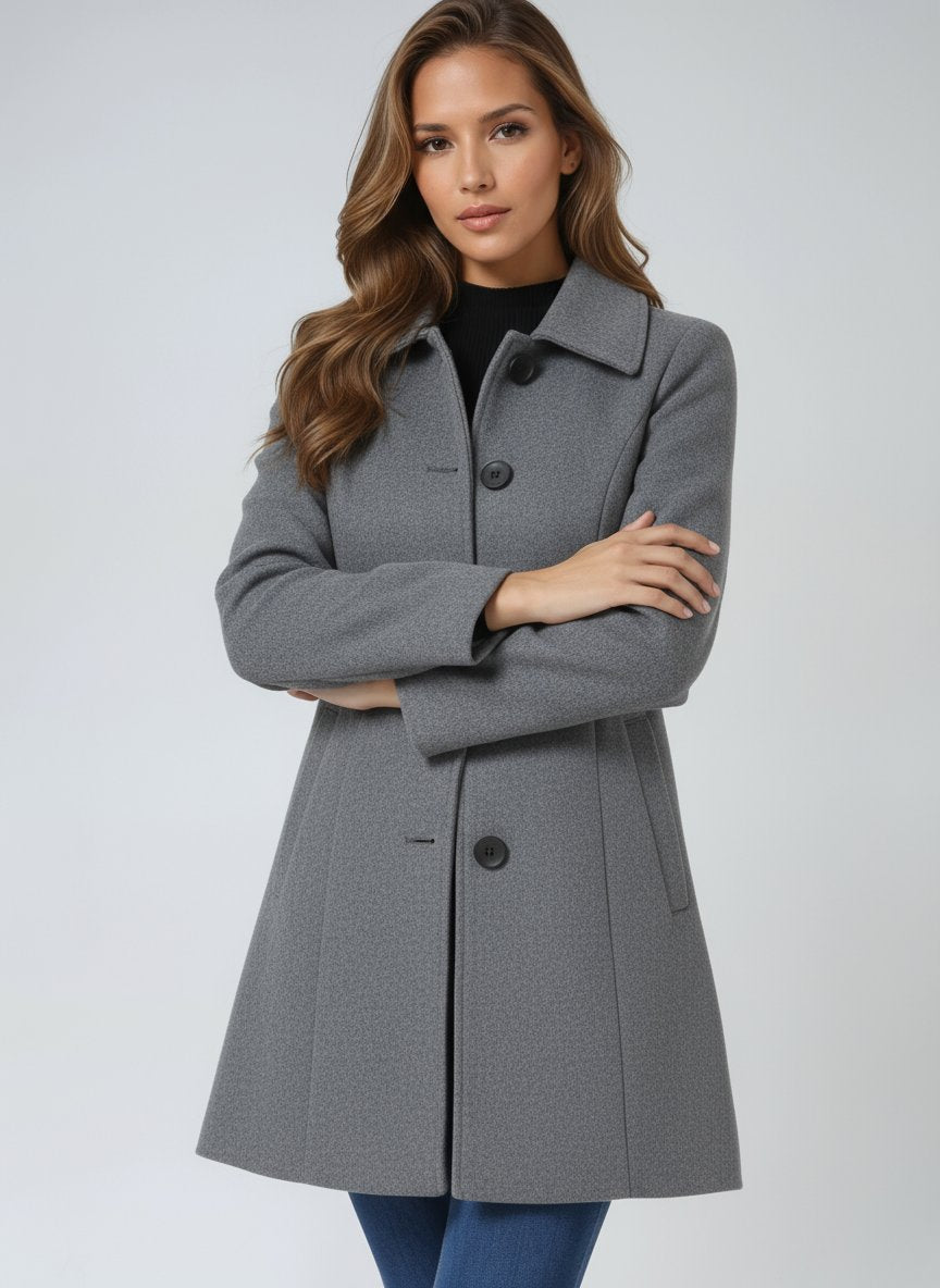 Women's Button-Up Long Coat